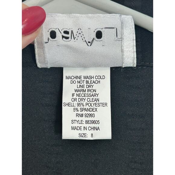 Vintage David N Jacket Size 8 Black Textured Striped Whimsygoth Office NWT - Picture 7 of 9